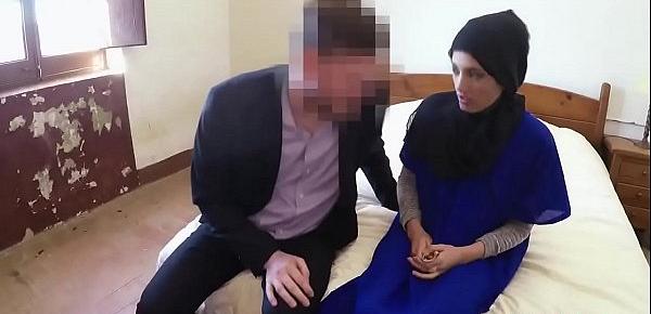  Shy Arab hotel guest became one day fucking girlfriend for big cock boss